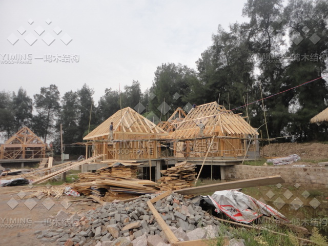 温州灵昆镇生态庄园木屋展示1